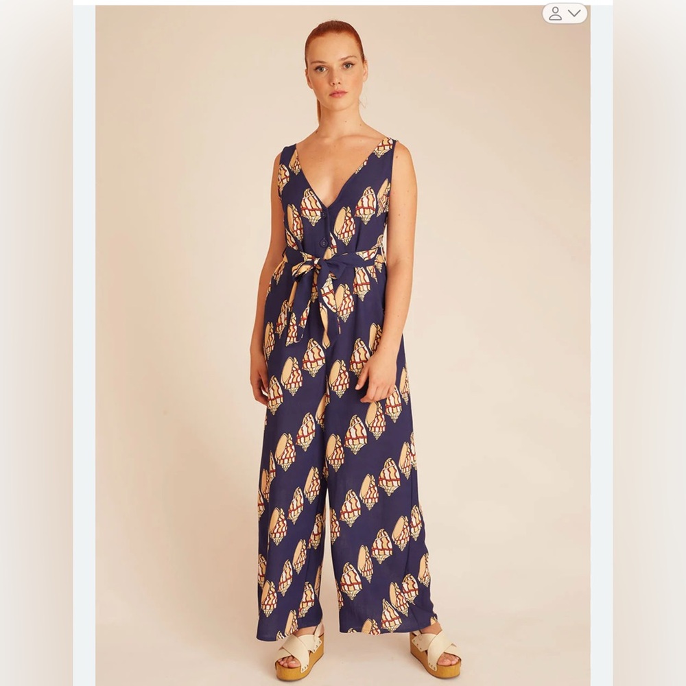 PEPALOVES Navy shell jumpsuit